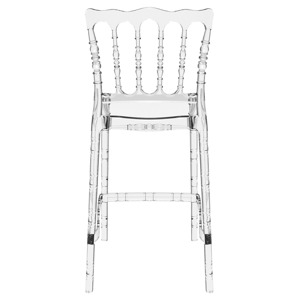 Oregon Clear Transparent Polycarbonate Bistro Chairs In Pair