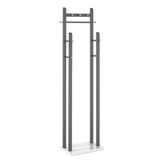 Orem Metal Coat Stand In Anthracite With White Wooden Base_2