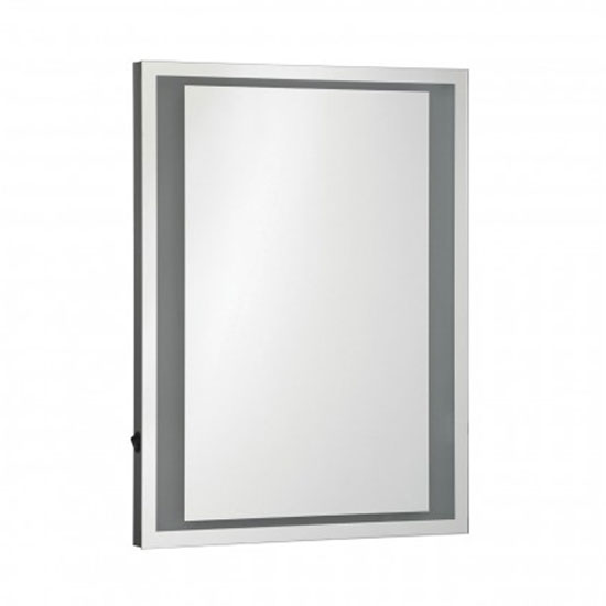 Read more about Oren led wall bedroom mirror in silver frame