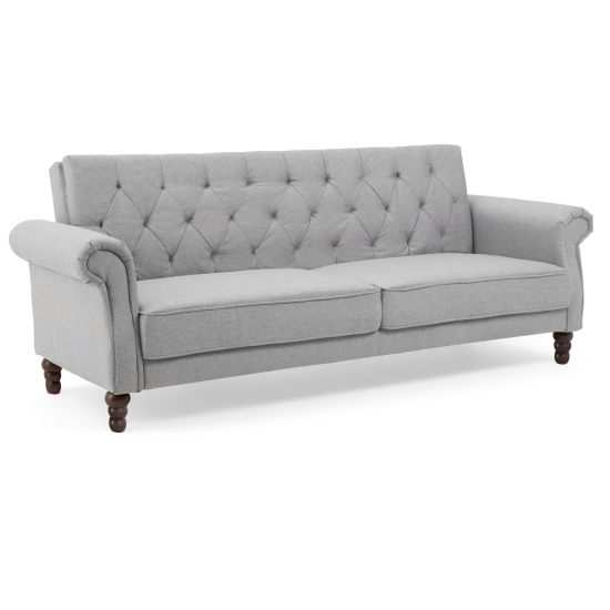 Orexo Linen Fabric Upholstered Sofa Bed In Grey Furniture in Fashion