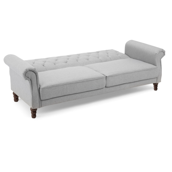 Orexo Linen Fabric Upholstered Sofa Bed In Grey Furniture in Fashion