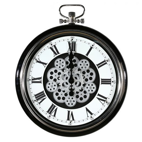 Read more about Origin glass wall clock with black and silver metal frame