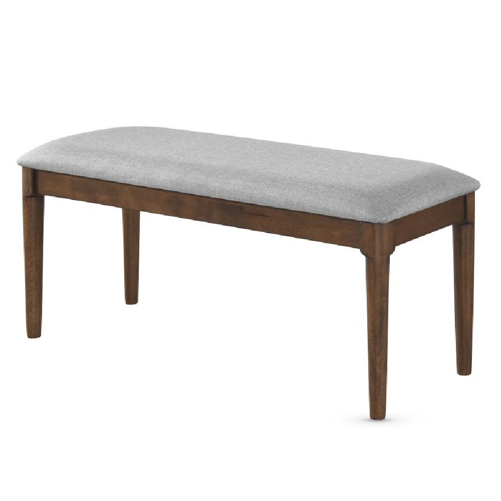 Orillia Wooden Dining Table With 4 Chairs And 1 Bench In Walnut
