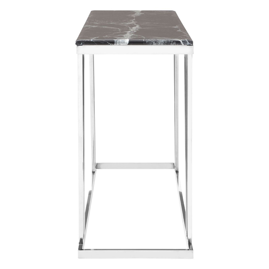Orion Black Marble Top Console Table With Chrome Frame_3