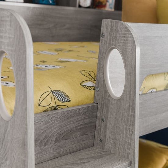 Oihane Wooden Bunk Bed In Grey Oak
