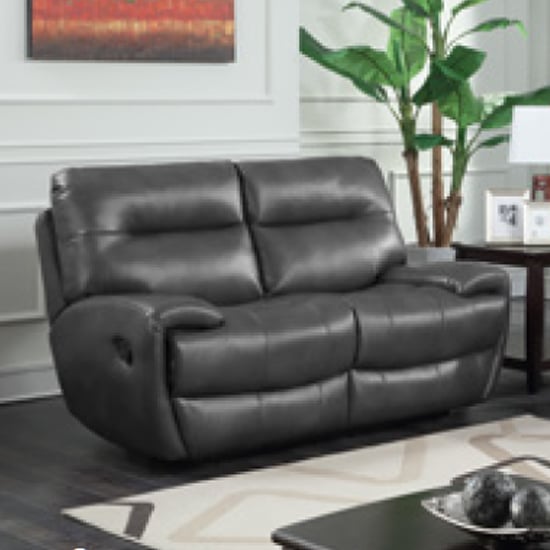 Read more about Beil leathergel and pu recliner 2 seater sofa in grey