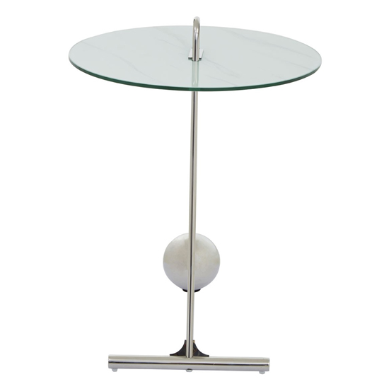 Orizone Glass End Table With Chrome Legs FiF