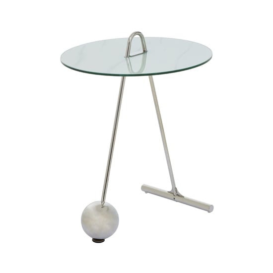 Orizone Glass End Table With Chrome Legs FiF