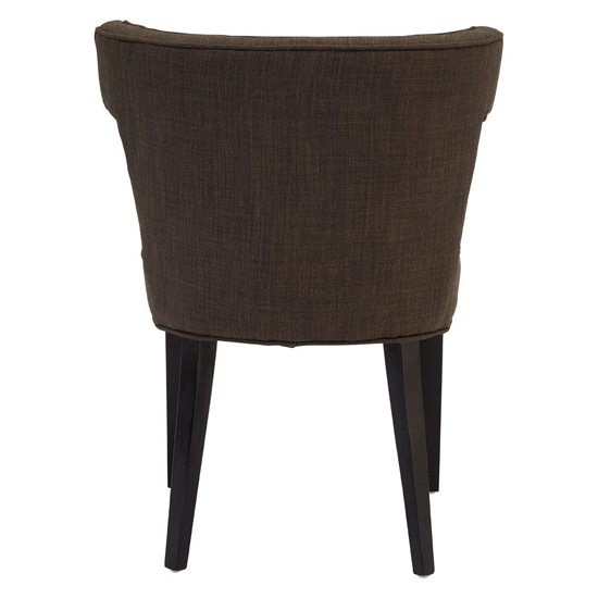 Orizone Upholstered Linen Fabric Dining Chair In Grey