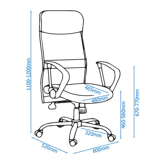 Oregon Fabric Home And Office Chair In Black