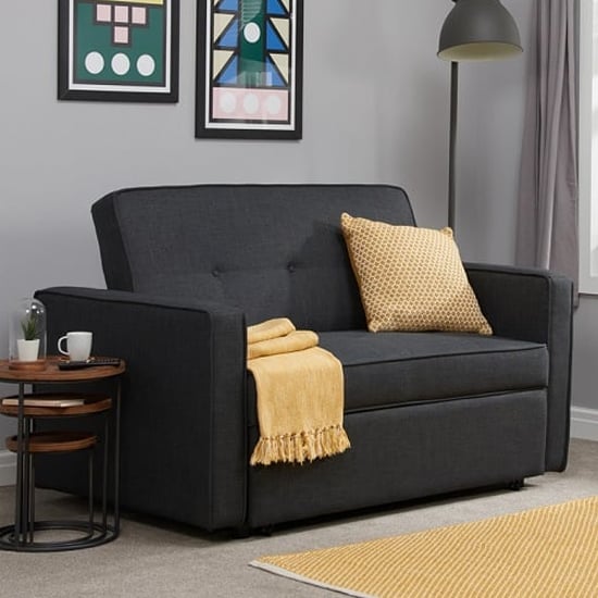 Read more about Orlando modern fabric sofa bed in grey