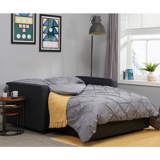 Orlando Modern Fabric Sofa Bed In Grey_5