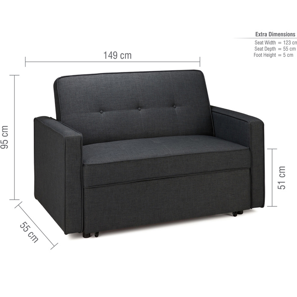 Orlando Fabric Sofa Bed In Grey