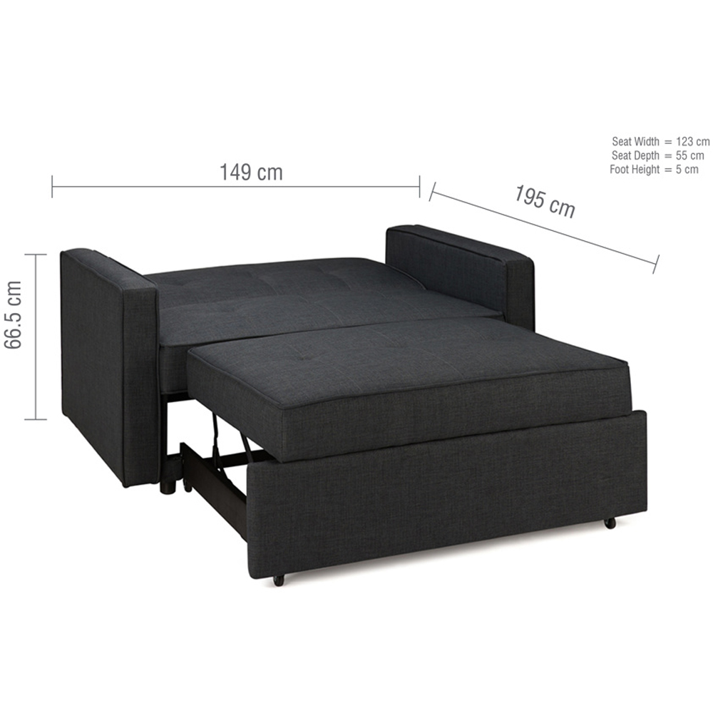 Orlando Fabric Sofa Bed In Grey