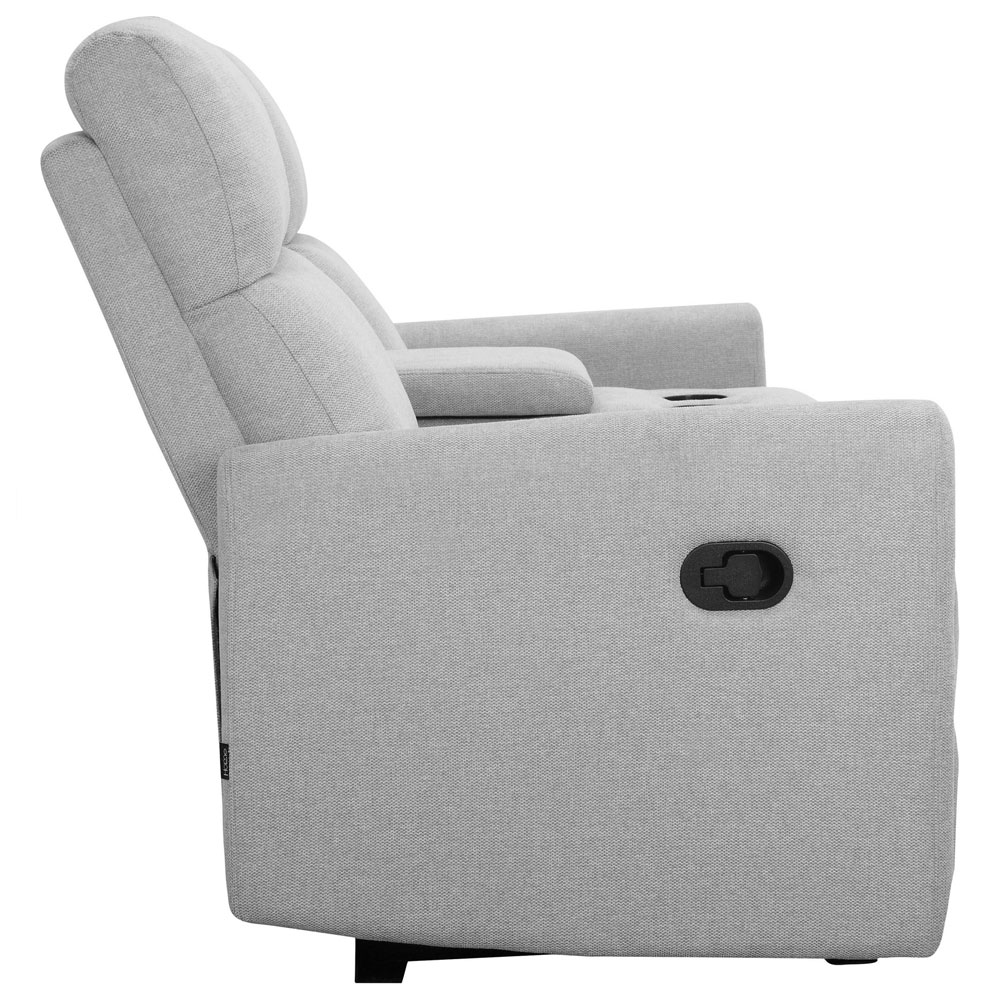 Ormino Fabric Double Recliner Chair in Light Grey
