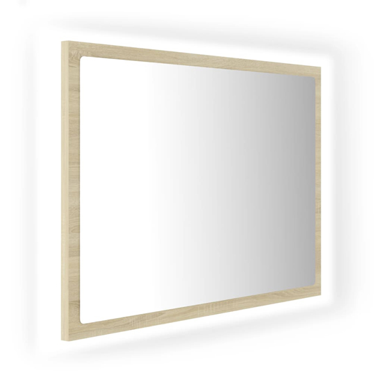 Ormond Bathroom Mirror In Sonoma Oak With LED Lights