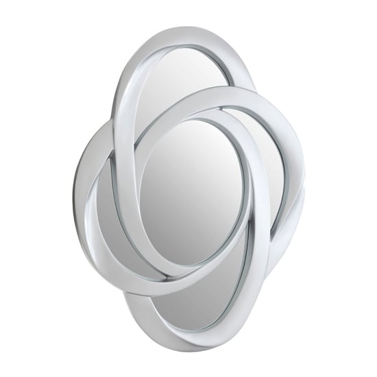 Ornakape Elliptical Design Wall Mirror In Silver