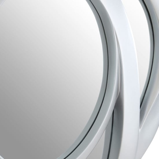 Ornakape Elliptical Design Wall Mirror In Silver