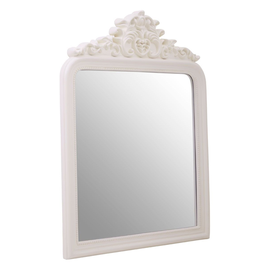 Photo of Ornatis rectangular wall bedroom mirror in cream frame