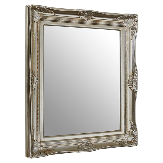 Photo of Ornatis rectangular wall mirror in metallic champagne frame