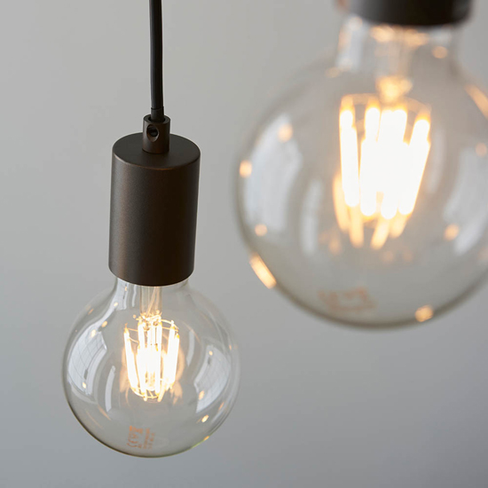 Orono 6 Lights Linear Ceiling Pendant Light In Anthracite