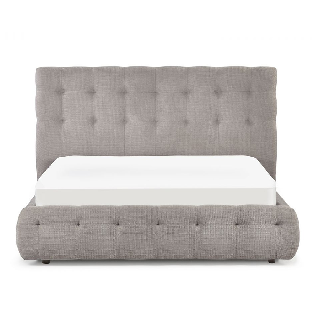 Orono Fabric Double Bed In Light Taupe