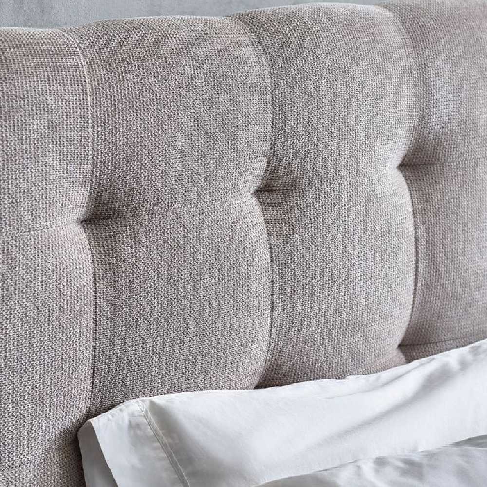 Orono Fabric Double Bed In Light Taupe