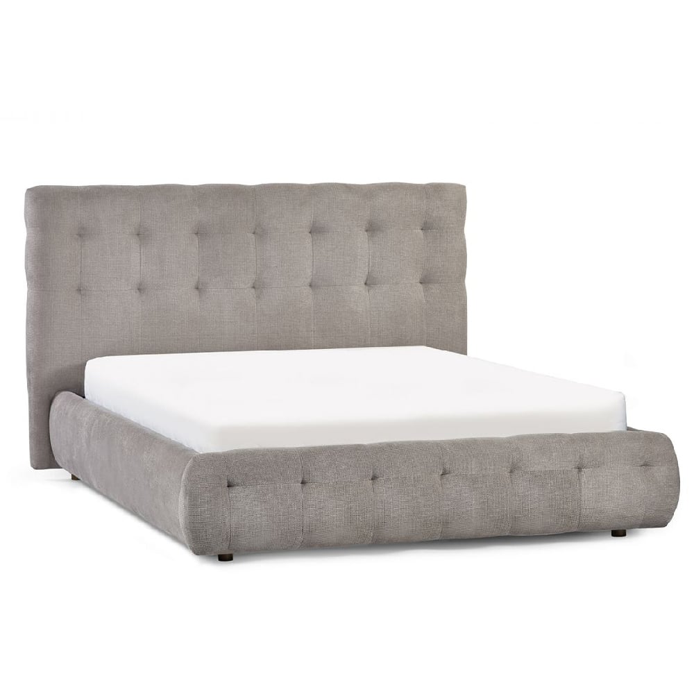Orono Fabric King Size Bed In Light Taupe