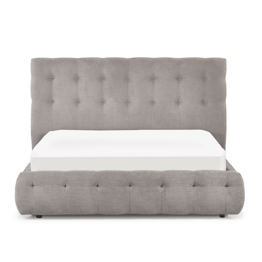 Orono Fabric King Size Bed In Light Taupe