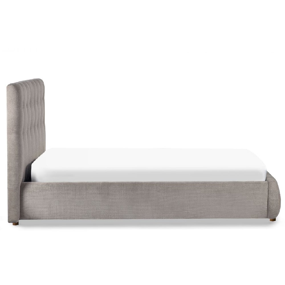 Orono Fabric King Size Bed In Light Taupe