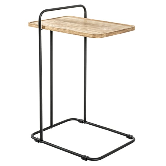 Orono Wooden Side Table In Oak With Black Metal Frame_2