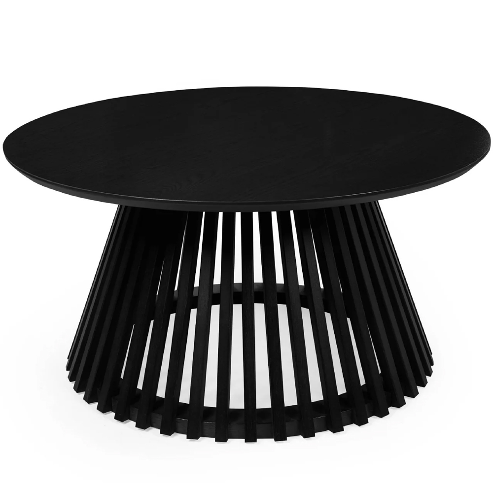 Orono Wooden Round Coffee Table - Black