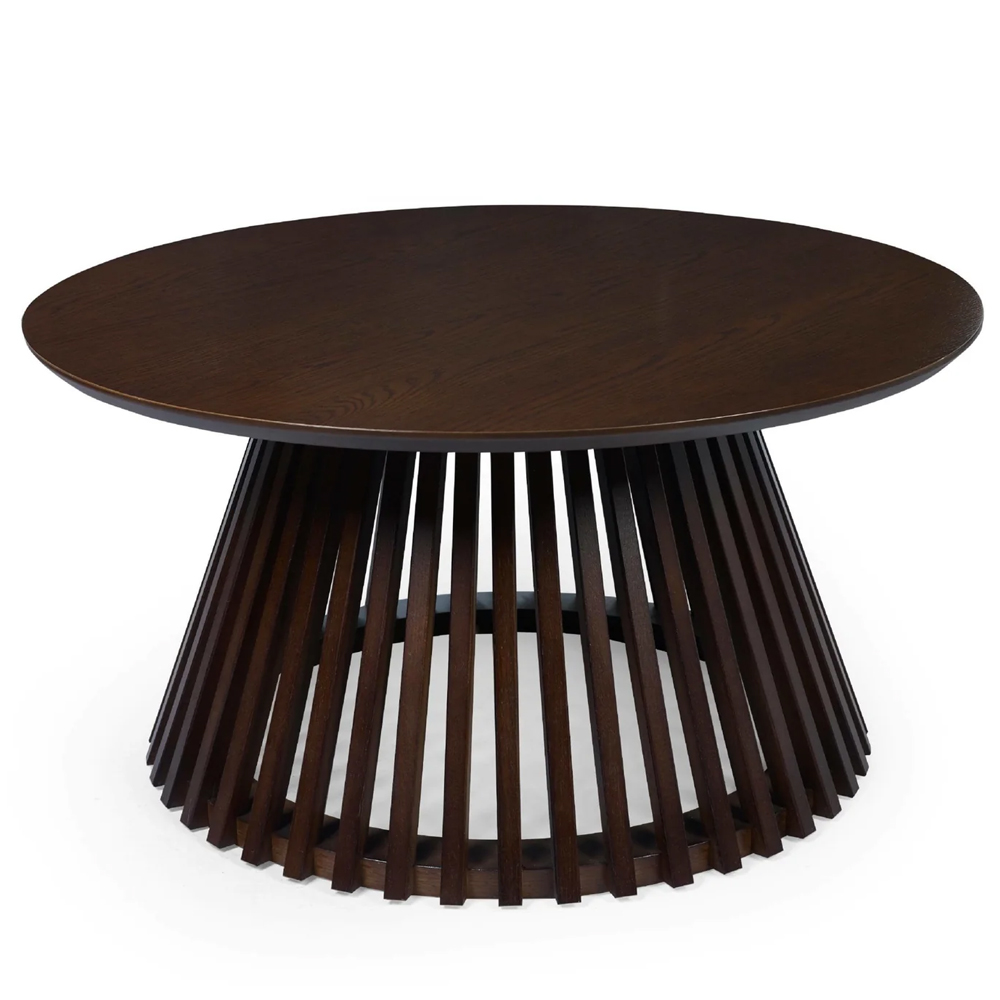 Orono Wooden Round Coffee Table - Dark Brown