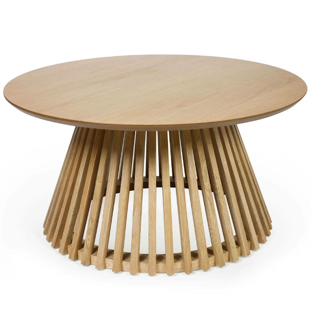 Orono Wooden Round Coffee Table - Light Brown