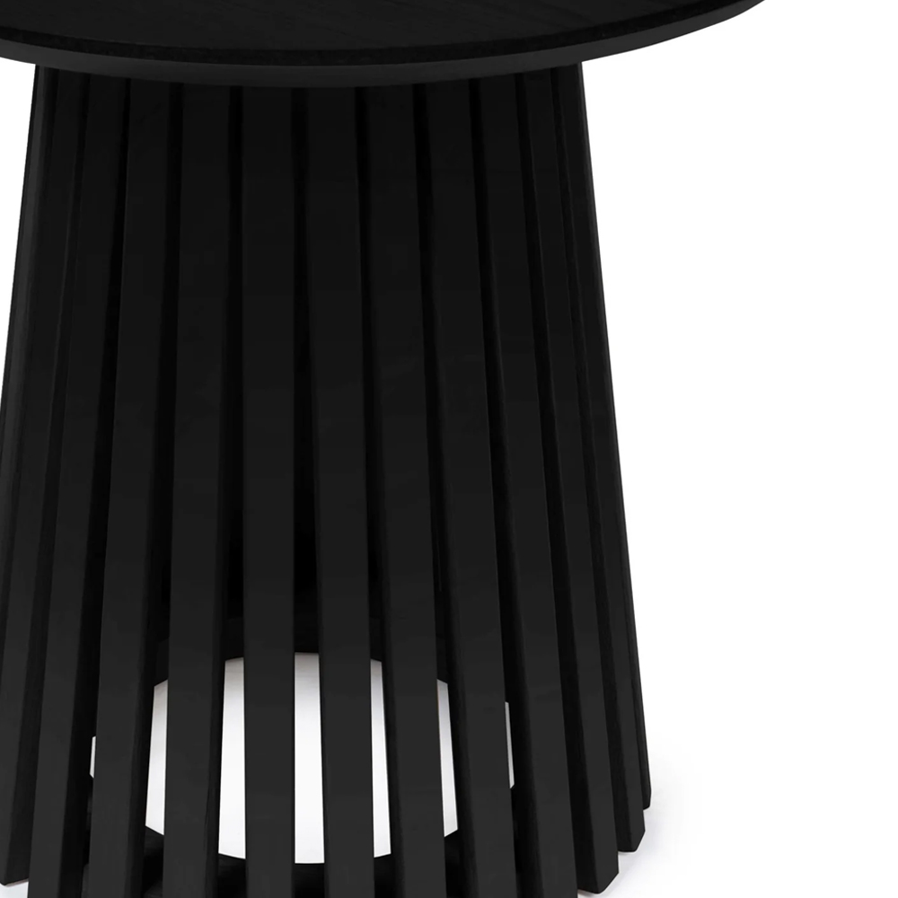 Orono Wooden Round Lamp Table - Black