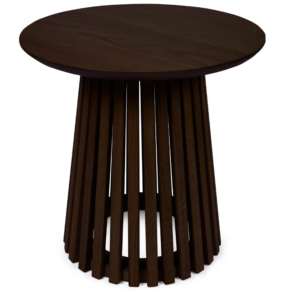 Orono Wooden Round Lamp Table - Dark Brown
