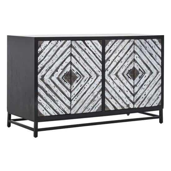 Orphee Wooden Sideboard With 4 Doors In Black_3