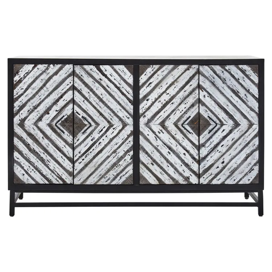 Product photograph of Orphee Wooden Sideboard With 4 Doors In Black from Furniture in Fashion