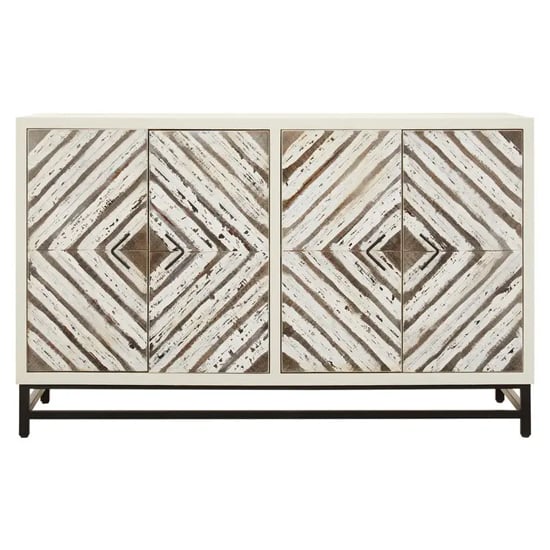 Orphee Wooden Sideboard With 4 Doors In White