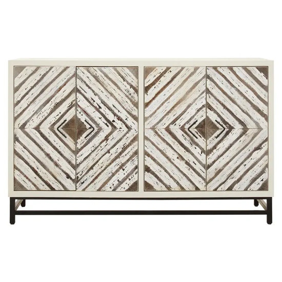 Product photograph of Orphee Wooden Sideboard With 4 Doors In White from Furniture in Fashion