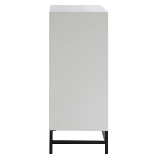 Orphee Wooden Storage Cabinet With Metal Frame In White