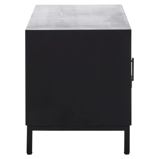Orphee Wooden TV Stand With 2 Doors 1 Drawer In Black