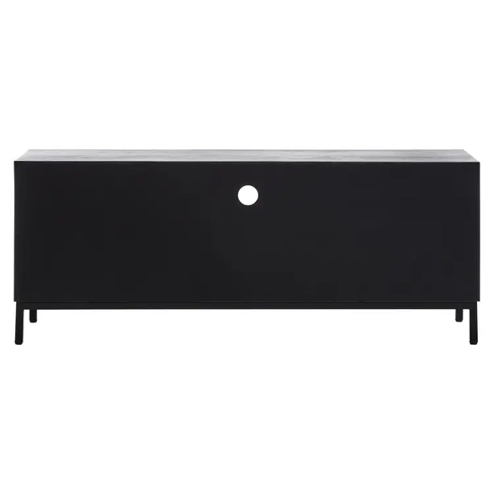 Orphee Wooden TV Stand With 2 Doors 1 Drawer In Black