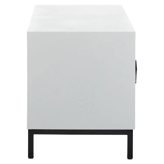 Orphee Wooden TV Stand With 2 Doors 1 Drawer In White