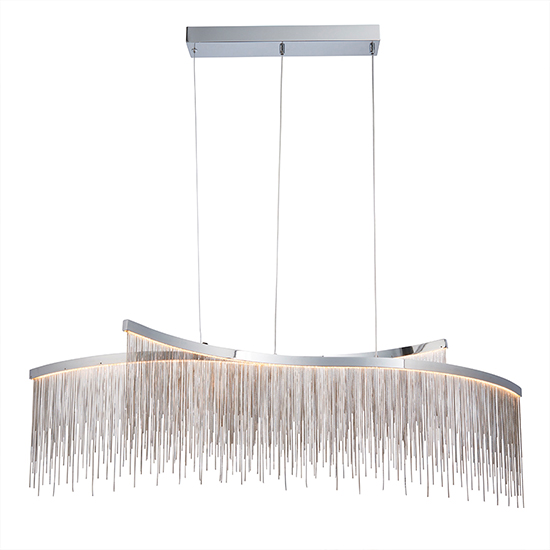 Orphelia LED 2 Lights Pendant Light In Polished Chrome