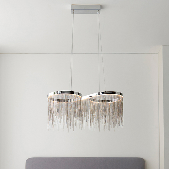 Orphelia LED Pendant Light In Polished Chrome