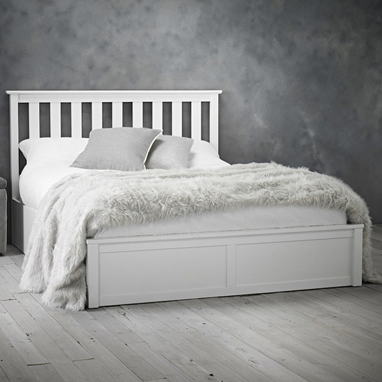 Photo of Orpington wooden double bed in white