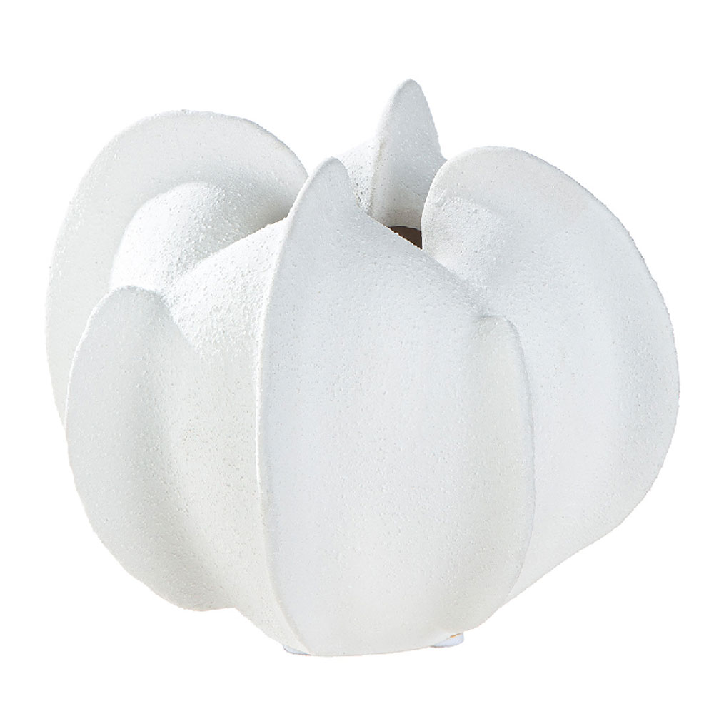 Orvane Small Ceramic Organic Vase in White