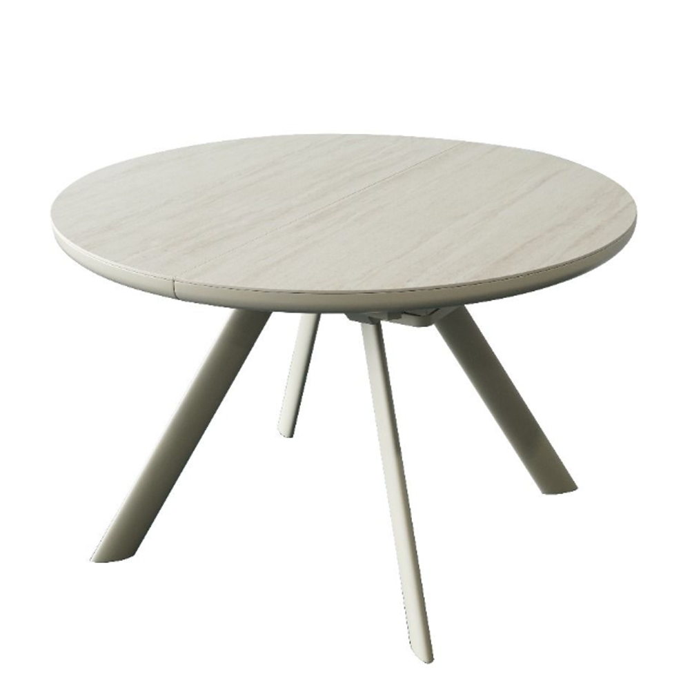 Orvion Wooden Extending Dining Table in Pebble Beige