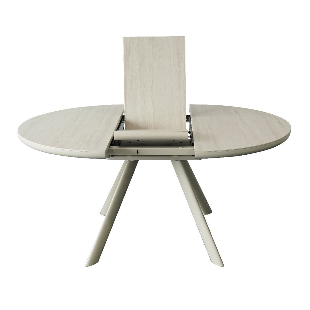Orvion Wooden Extending Dining Table in Pebble Beige